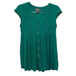 Anthropologie Vanessa Viriginia Green Tunic XS